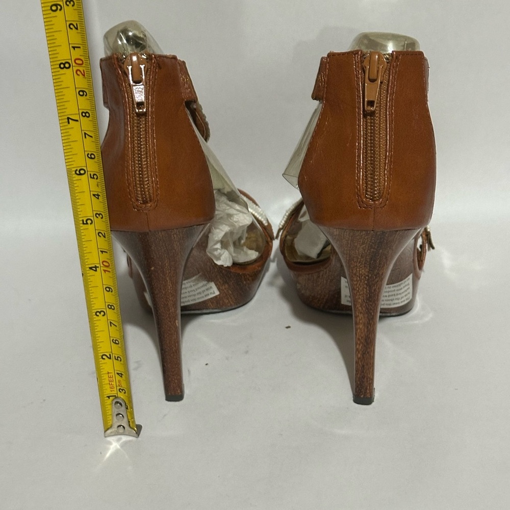 Anne Michelle Brown Embellished Women's Sandals - Picture 12 of 13